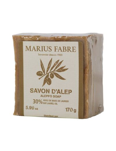 SAVON D'ALEP OLIVE + 30% BAIES DE LAURIER MARIUS FABRE 170G