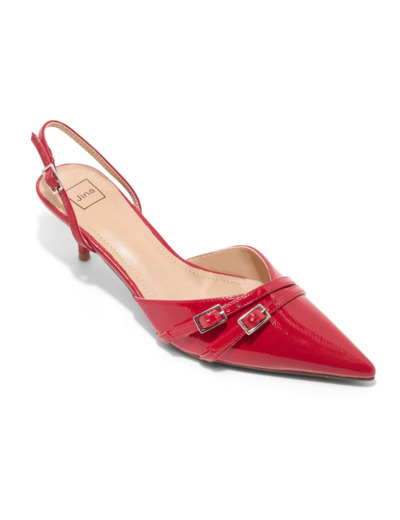 Escarpin ferme femme rouge