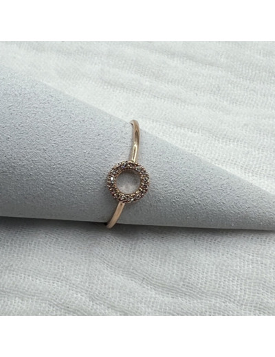Bague Cercle en Or Rose et diamants