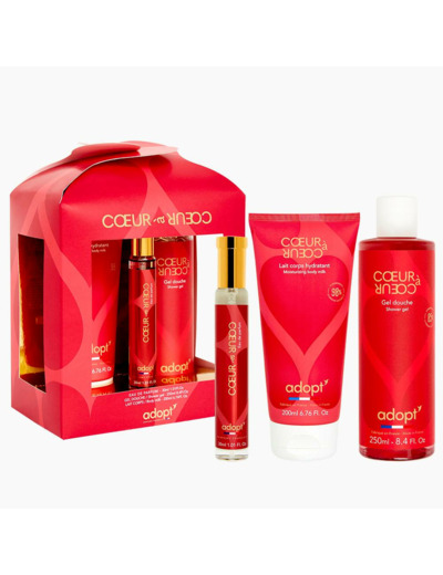 Coeur à coeur - Coffret eau de parfum 30 ml + gel douche 250 ml + lait corps 200 ml