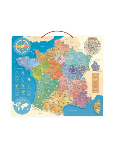 Carte de France éducative magnétique - 2589