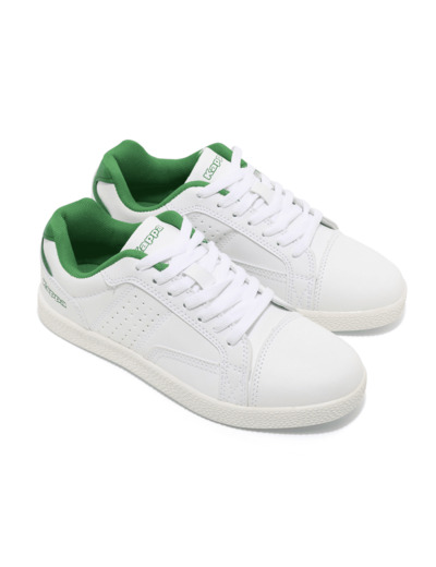 Basket junior garcon white green kappa