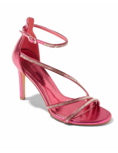 Sandale talon decrochee femme fuchsia