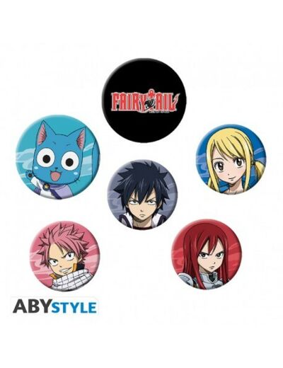 FAIRY TAIL - Pack de Badges - Personnages