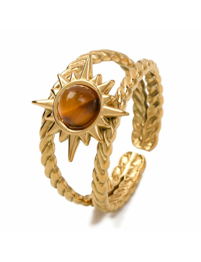 Bague Oeil de tigre étoile