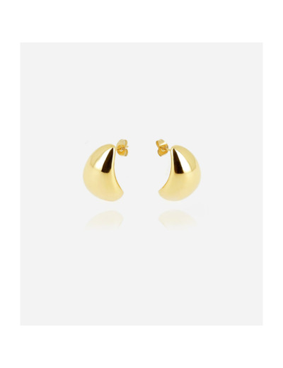 Boucles d'oreilles Zag en acier doré