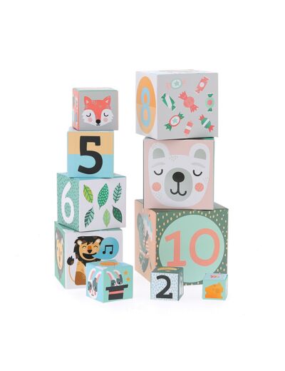 Cubes gigognes les animaux de Michelle Carlslund  - 8501 - Vilac
