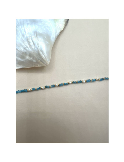 Bracelet Indriya Perline en vermeil et apatite