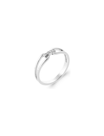 Bague en argent et oxydes de zirconium