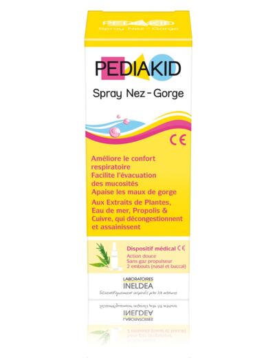 Pediakid spray nez-gorge 2 embouts 20 ml