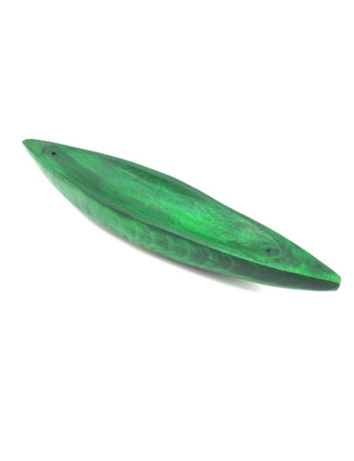 Porte-Encens Pirogue Vert 25cm