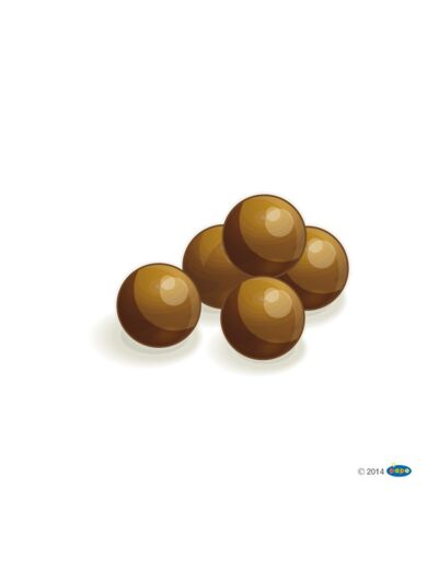 Set de 5 boulets de catapulte -Papo- 39261