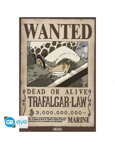 ONE PIECE - Poster Maxi 91,5x61 - Wanted Law Wano