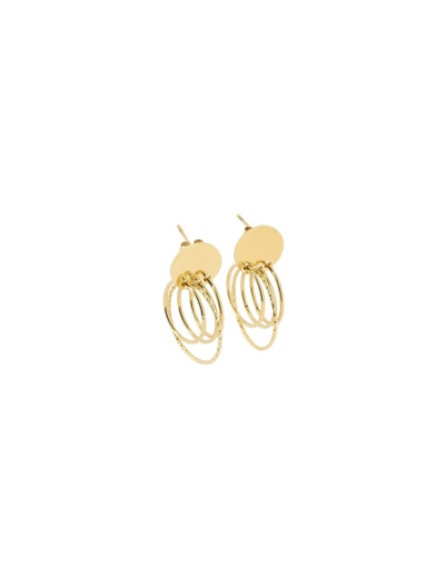 Boucles d'oreilles ZAG Oaken en acier doré