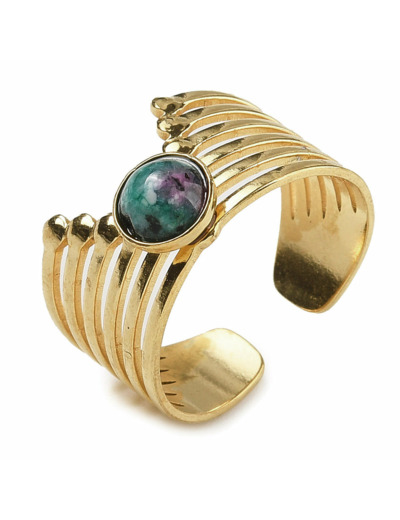 Bague manchette chevron Rubis Zoiste