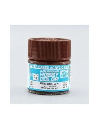 PEINTURE MAQUETTE MR HOBBY H047 MARRON ROUGE BRILLANT 10ML