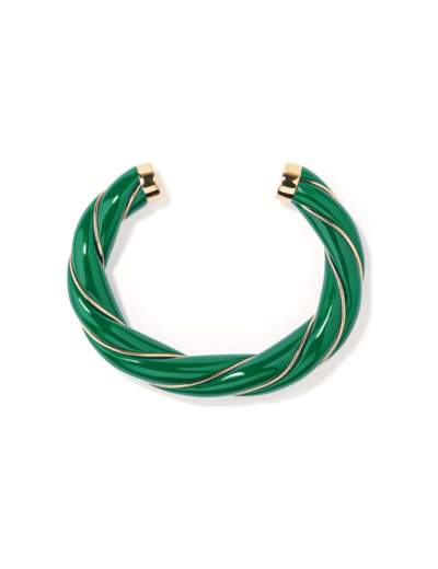 Bracelet Aurélie Bidermann Diana en métal doré et résine