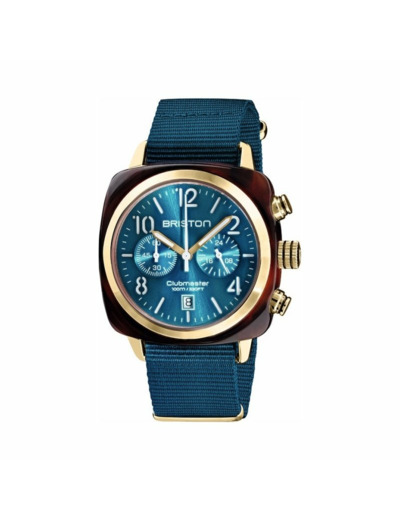 Montre Briston Clubmaster Classic Chrono Date Acier PVD et Acétate