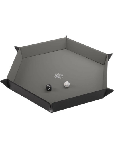 Gamegenic – Piste de dés magnétique hexagonal - Noir/Gris