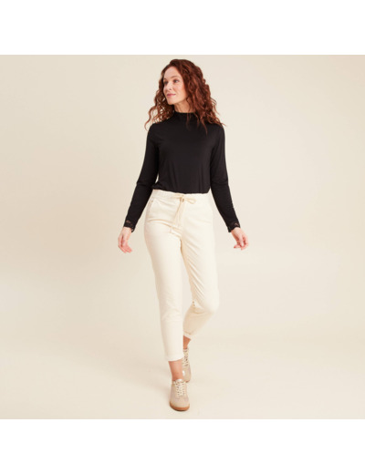 Pantalon jogging velours