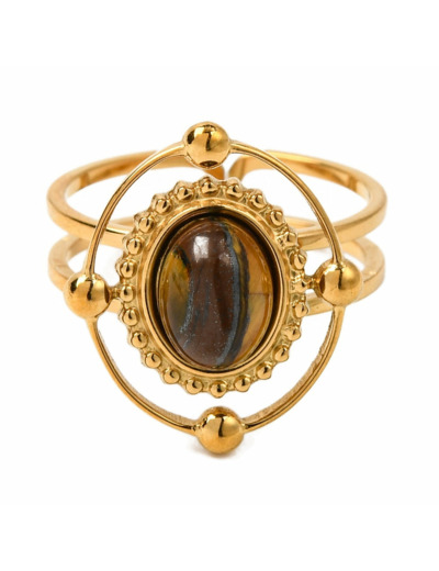 Bague Oeil de tigre anneau céleste