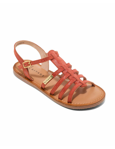 Sandale ouverte junior fille corail