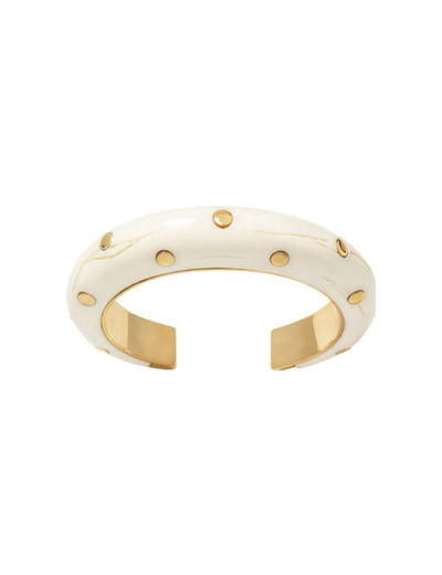 Bracelet Aurélie Bidermann Caftan Moon en métal doré et résine