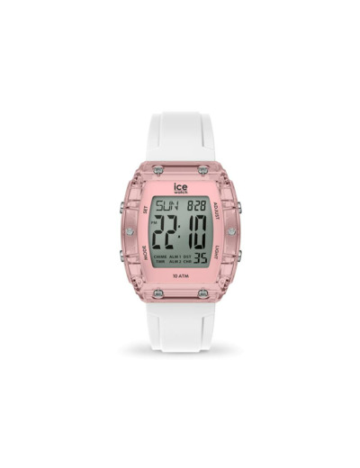 Montre Ice-Watch ICE digit boliday White Pink