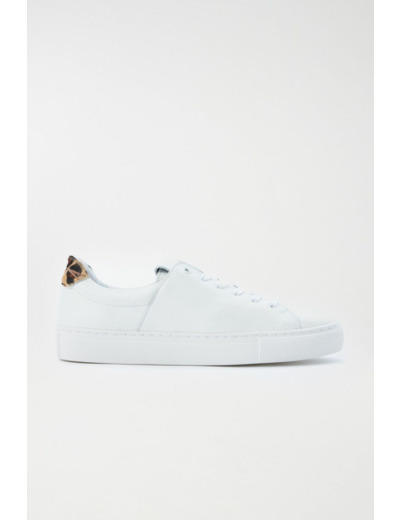 TENNIS EN CUIR AVEC LACETS MOTIF ANIMAL