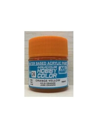 PEINTURE MAQUETTE MR HOBBY H024 JAUNE ORANGE BRILLANT 10ML