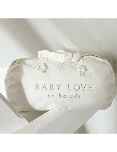 Sac Polochon Milk Brodé 'BABY LOVE en Balade'