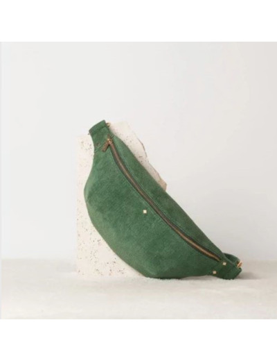 Sac Banane Misha en velours Vert