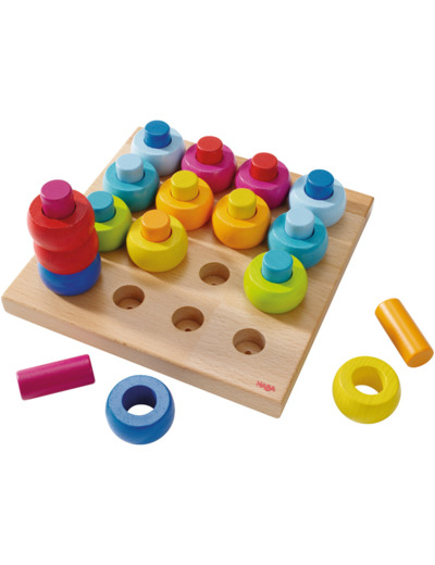 Jeu A Enficher Anneaux Multicolores - Haba - 2202