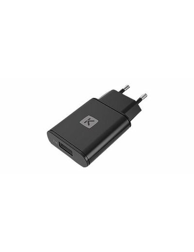 Chargeur mural noir - 1 USB - câble micro USB LINKSTER