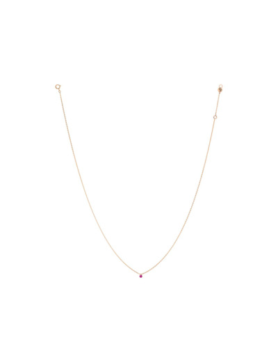 Collier La Brune & La Blonde Confetti en or rose et rubis rond de 0.15ct