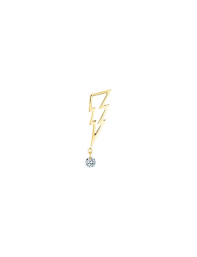 Mono boucle d'oreilles La Brune & La Blonde POP Coup de Foudre en or jaune et diamants de 0.05ct