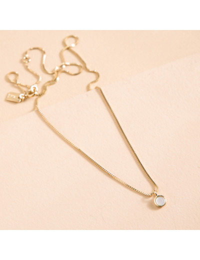 Collier Flowersforzoé en métal doré et nacre