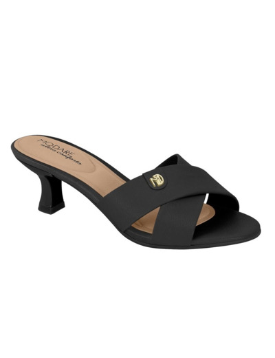 Mule talon decrochee femme noir