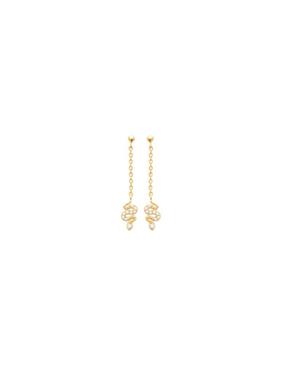 Boucles d'oreilles en plaqué or et oxydes de zirconium