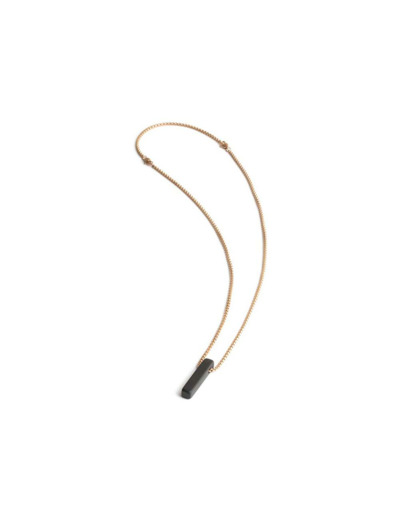 Collier Gemini Classics en acier et agate
