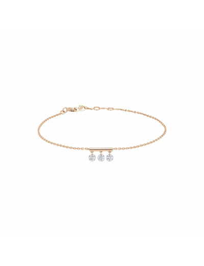 Bracelet La Brune & La Blonde PAMPILLES en or rose et diamants de 0.30ct