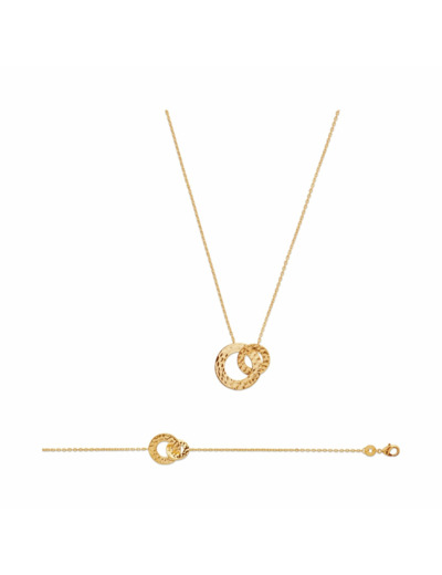 Collier en plaqué or, 45cm