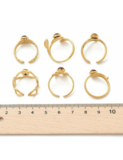 Bague manchette oeil de tigre modèle aléatoire