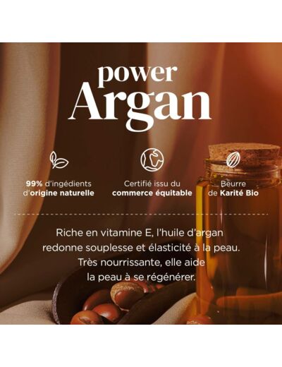 Power argan - Huile corps nourrissante 50ml
