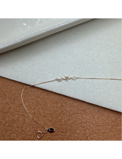 Bracelet en Or Rose avec diamants