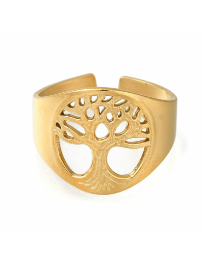 bague arbre de vie manchette en acier inoxydable