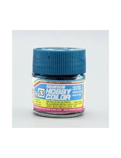 PEINTURE MAQUETTE MR HOBBY H063 VERT BLEU MÉTALLIQUE 10ML