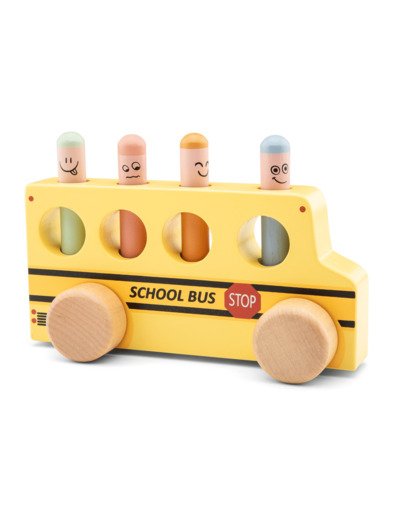 Pop Up School bus - 10547 - New Classic Toys