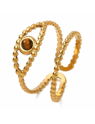 Bague Oeil de tigre forme oeil