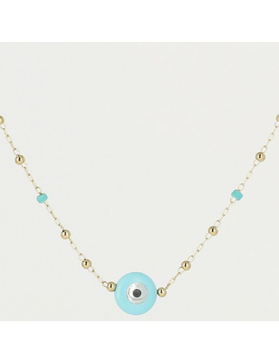 Collier ZAG en acier doré